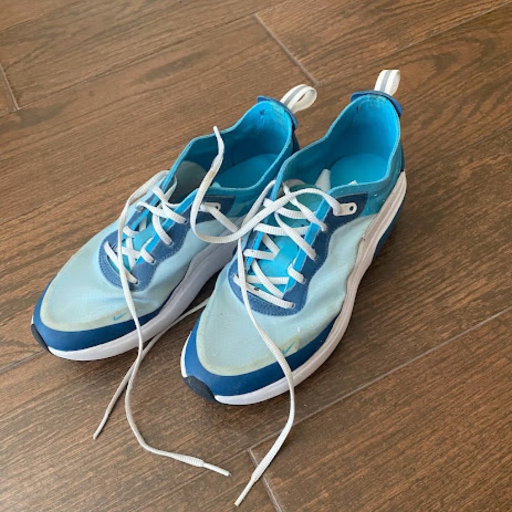 Blue and White Nike AirMax Sneakers